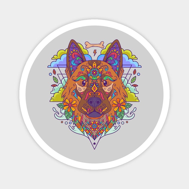 Shepherd Dog Magnet by yellowline